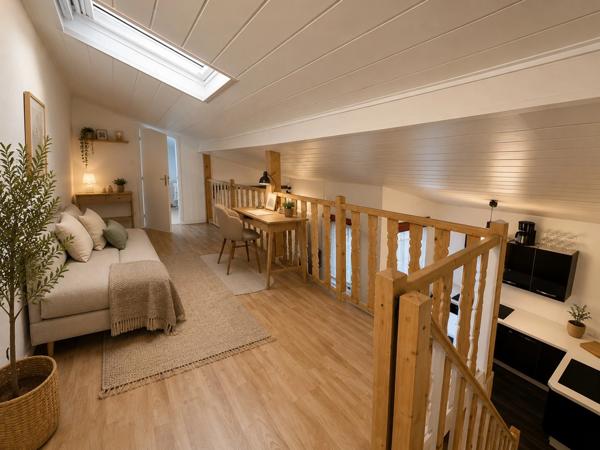 APPARTEMENT TYPE MAISONNETTE 54m2- TERRASSE - 1 CHAMBRE - MEZZANINE - BUANDERIE - CAVE