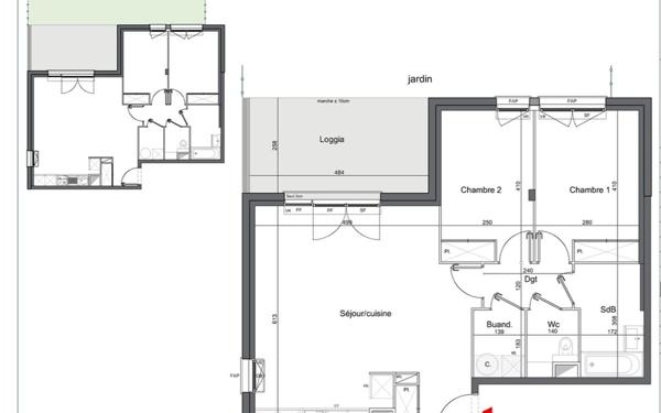 Appartement à vendre    3 pièces • 68,88 m2 Mérignac