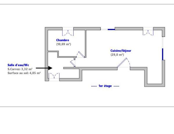 MÈZE appartement T2 de 45.34m² avec balcon et place de stationnement
