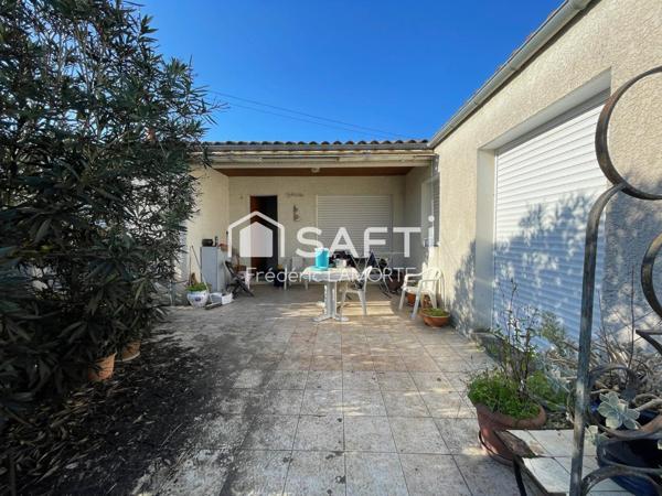 Plain-pied, +1000m² de terrain, centre-bourg