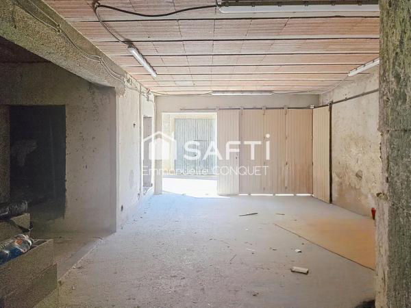 Remise de 120 m² viabilisée avec terrasse
