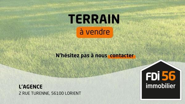 À VENDRE - TERRAIN - PLOEMEUR CENTRE - 1250M2 , Ploemeur