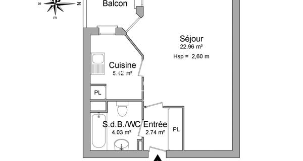 Location Studio 35.15 m² - Avignon 84000