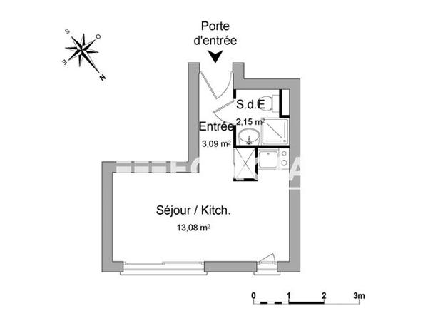 Location Studio 18.32 m² - 8 ALLEE DU PARC DE KERIZEL Vannes 56000