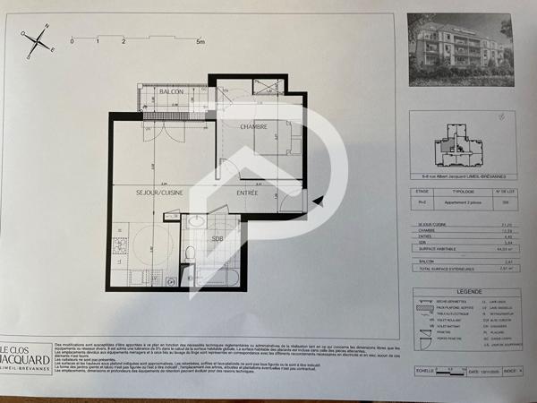 Appartement 2 pièces 44 m2