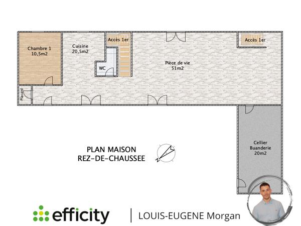 Maison 5 pièces - 146 m² Exclusivité efficity