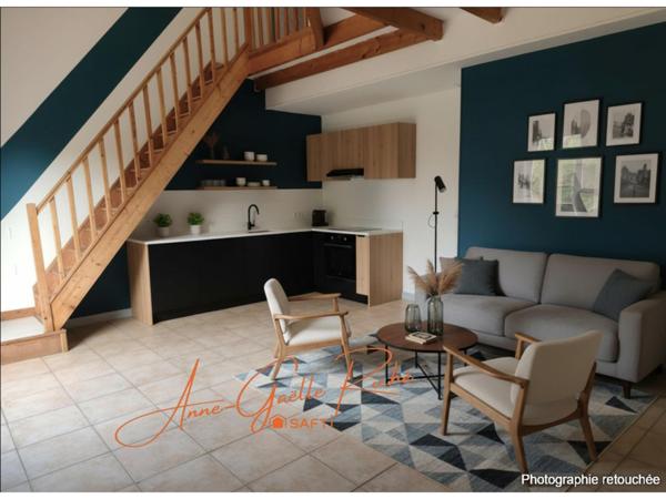 Maison T3 avec mezzanine, jardin, local vélo et parking