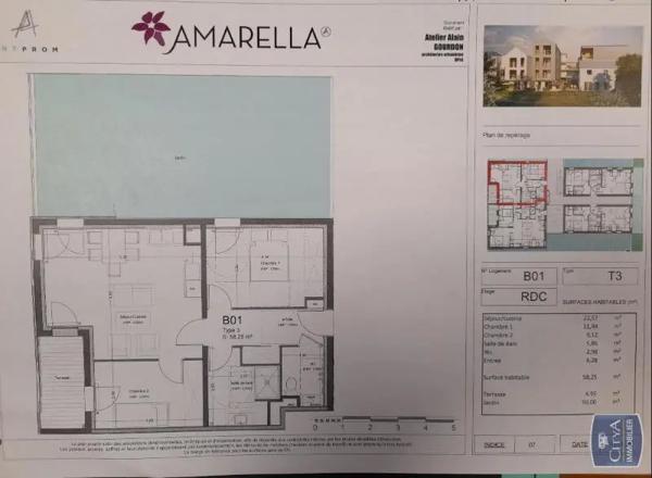 Appartement à louer 3 pièces 58.25m² Tours (37100)