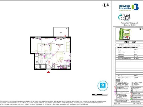 Location Appartement 2 pièces 39 m² - 9 RUE ALFRED CHANGENET Chenove 21300