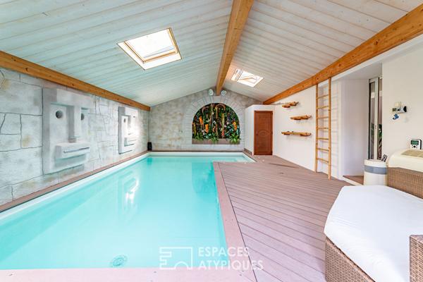 Maison de village avec piscine intérieure au cœur de Pérols