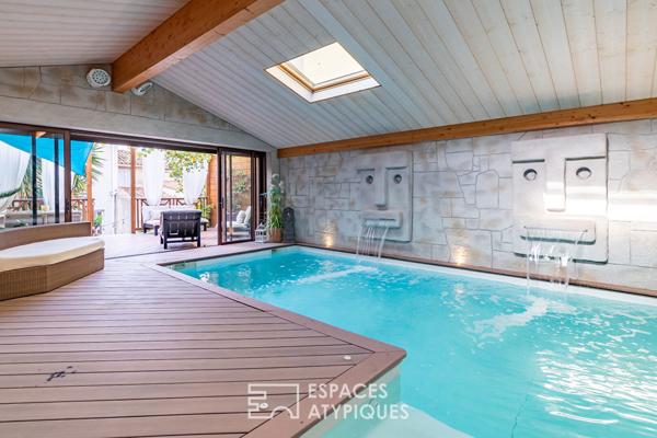 Maison de village avec piscine intérieure au cœur de Pérols