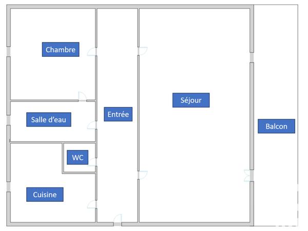 Appartement à vendre 2 pièces 57 m² Grenoble