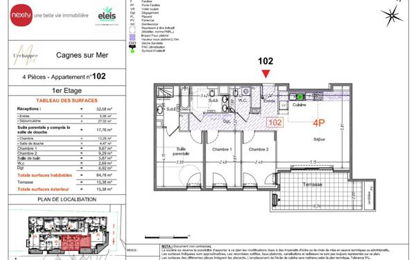 Appartement à vendre    4 pièces • 84,71 m2 Cagnes-sur-Mer