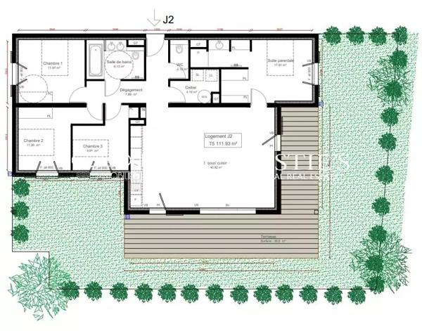 À vendre Bidart - Appartement T5 neuf avec jardin et terrasse