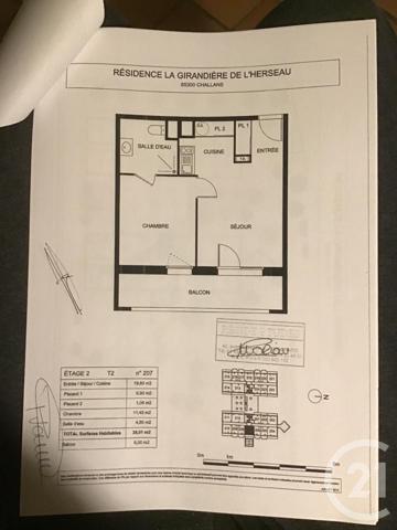 Appartement F2 à vendre  2 pièces - 38,01 m2 CHALLANS - 85