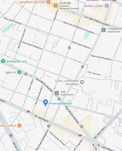 Lyon (69008) OPPORTUNITÉ RARE - LYON 8e (MONPLAISIR / VILLON) Garage fermé en sous-sol – rue Saint-Maurice