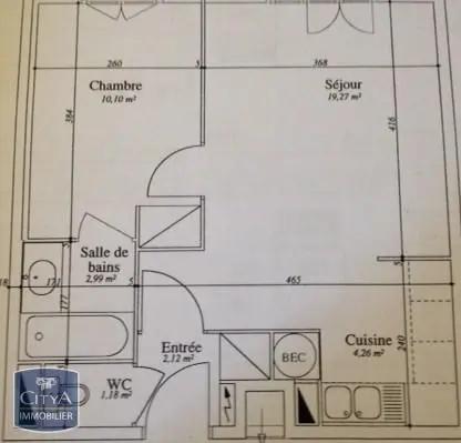 Appartement à louer 2 pièces 39.92m² Houilles (78800)