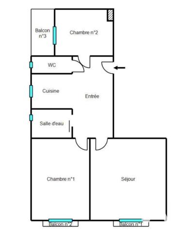 Appartement à vendre 3 pièces 54 m² Nice