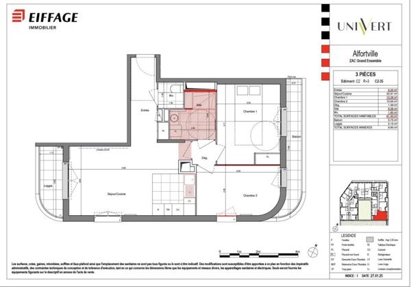 Location Appartement 3 pièces 61.3 m² - Alfortville 94140