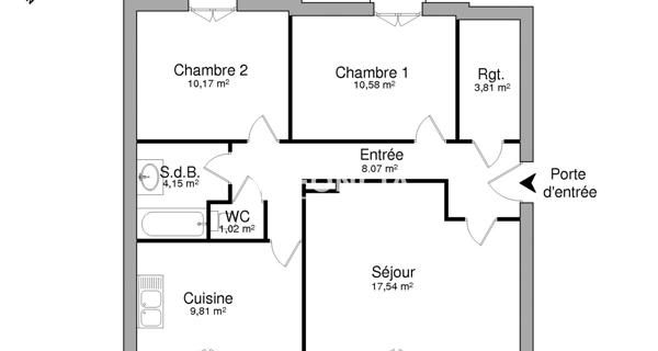 Location Appartement 3 pièces 65.15 m² - Roville-devant-bayon 54290