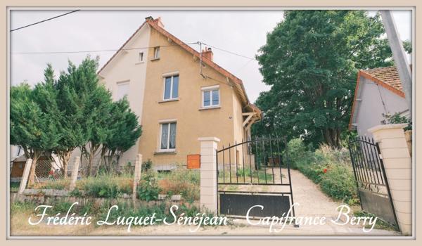 Maison mitoyenne à vendre 4 pièces + grenier aménageable à SAINT FLORENT SUR CHER (18)