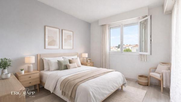 Fréjus plage, F2 en étage élevé, vue mer