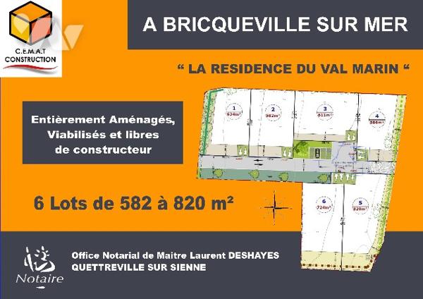 terrains à bâtir - "résidence du Val Marin" à partir de 600m²  - prix à partir de 75000 euros