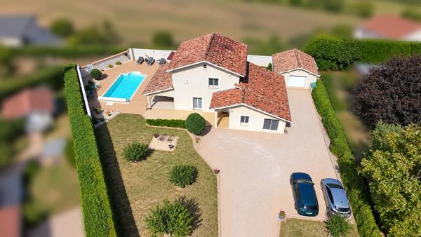 Maison 3chs+piscine+garage