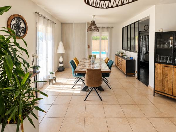 Maison 3chs+piscine+garage