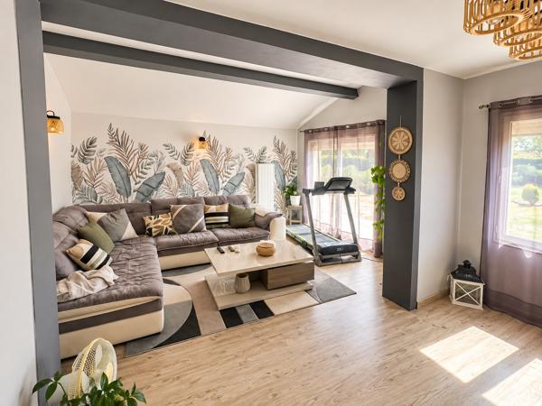 Maison 3chs+piscine+garage