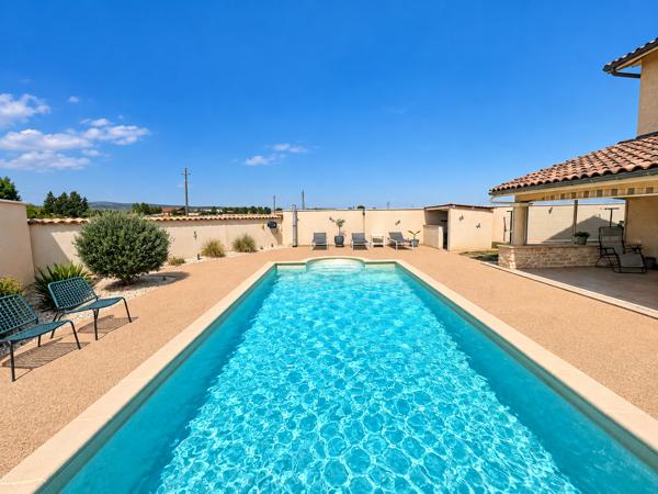 Maison 3chs+piscine+garage