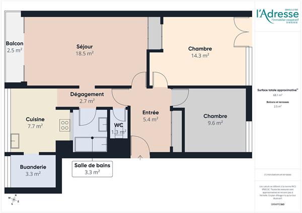 Appartement Creteil 3 pièce(s) - 67,14m²