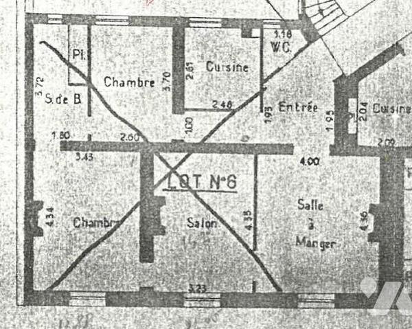 Alésia - Appartement traversant de 79,54 m² 