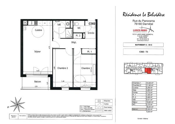 Appartement T3 neuf avec balcon