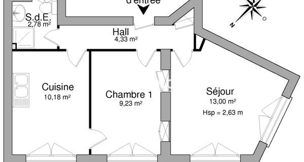 Location Appartement 2 pièces 39.52 m² - Paris 75013