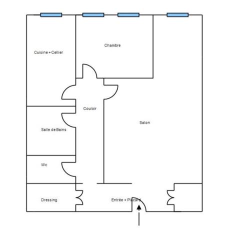 Appartement Paris 2 pièce(s) 58 m2