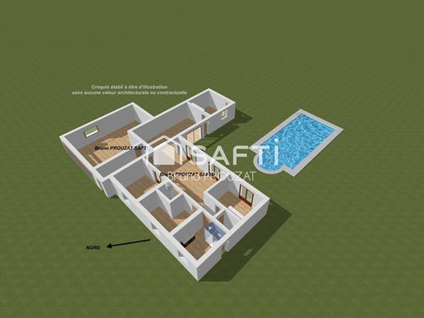 Superbe maison avec piscine et double garage