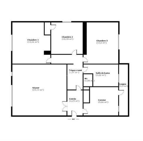 Le Chesnay – Appartement familial 3 chambres avec box et cave