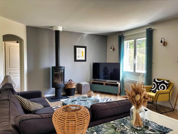 Jolie maison de plain-pied avec piscine