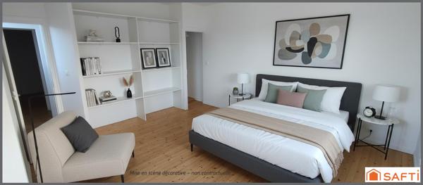 Proche de la Mer, 112m2, 3 chambres, un jardin.