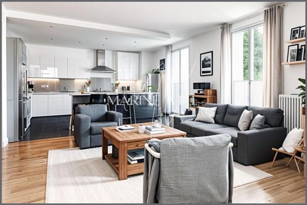 Appartement 3 pièces - avec grand jardin partagé