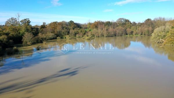 Rare étang de 15 hectares et son moulin en Sud Mayenne