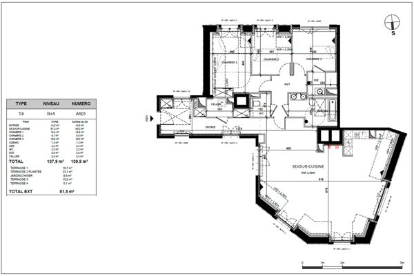 Appartement 4 pièces - 142 m² Bien prestige