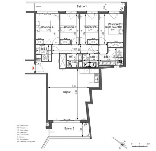 Appartement à vendre 5 pièces PARIS 14EME ARRONDISSEMENT (75)