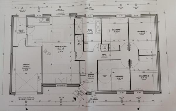 Pavillon plain-pied intégral 4 chambres avec terrain de 710m2