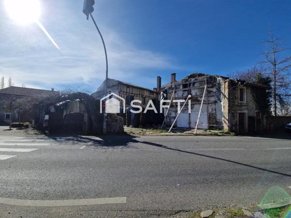 Ancien bar restaurant qui à brulé