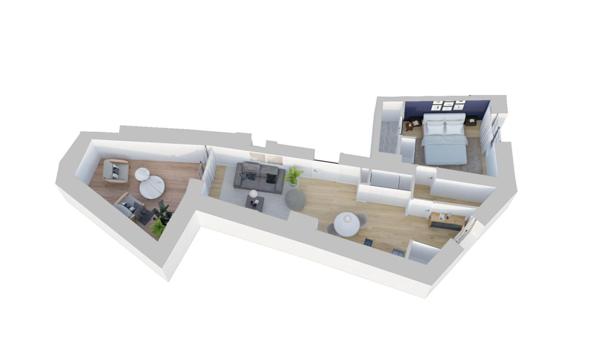 T2 de 39,5m² neuf, terrasse 12m², centre historique de Mâcon