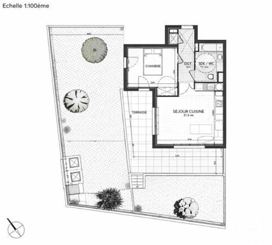 Appartement F2 à vendre  2 pièces - 47,51 m2 ANTIBES - 06