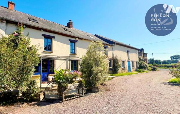 Longère en pleine campagne, dans un cadre paisible et verdoyant.