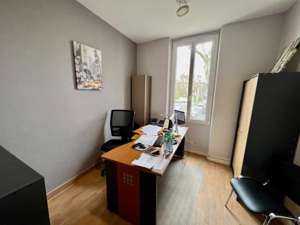 A Villeneuve sur Lot, immeuble de rapport d'environ 169 m2 en centre ville, à proximité immédiate de grands parkings. Au RDC et au premier étage : grand local professionnel d'environ 109 m² (qui étaient loués en bureaux pour 1600 € par mois en 2024). Ce l , Villeneuve sur lot